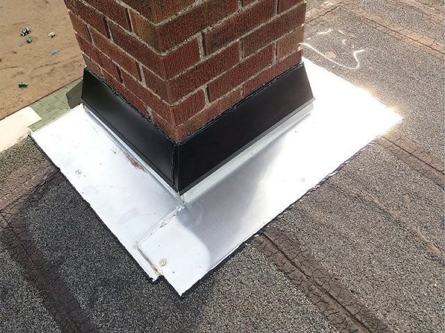 chimney flashing after repair