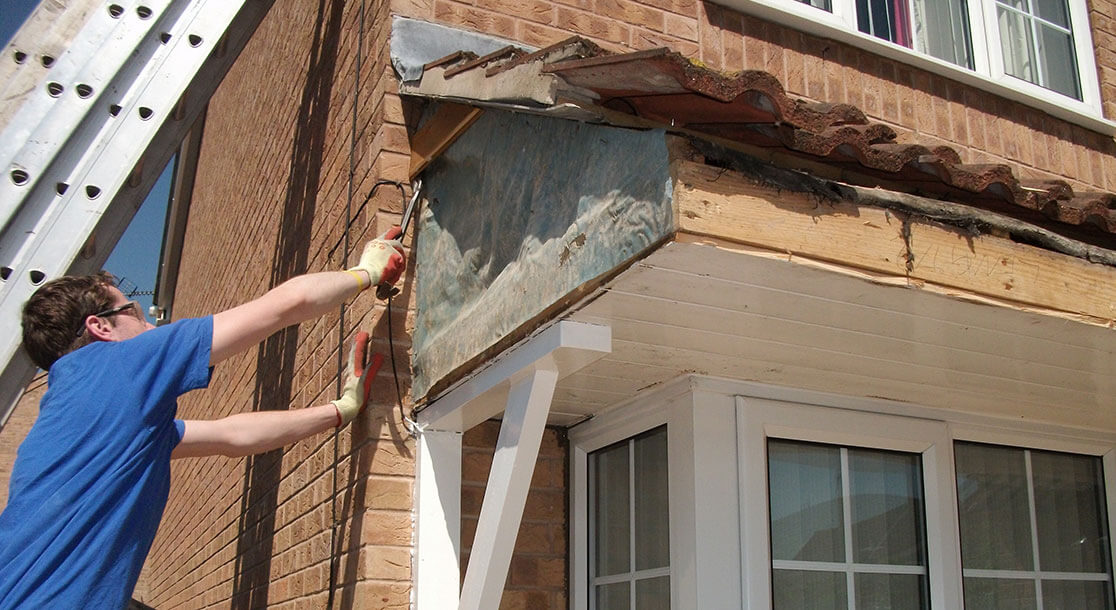 fascias and soffits before replacement